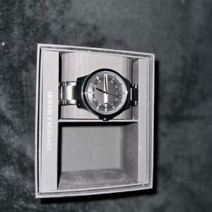 Armani Exchange Men's Hampton Black Stainless Steel Bracelet Watch